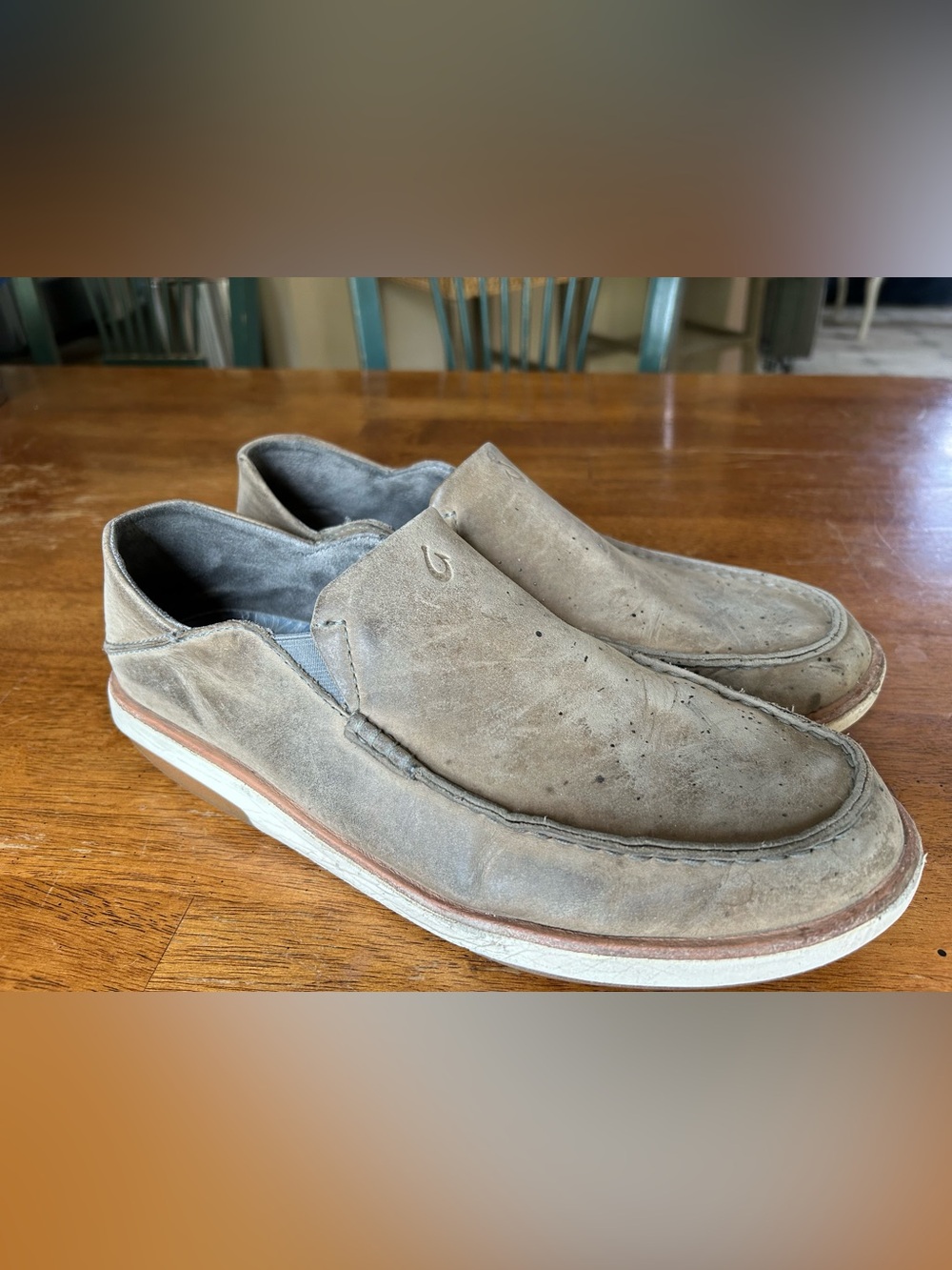 OluKai Kalia Men's Leather Slip-On Loafer Shoe Casual Sneaker Sz 12